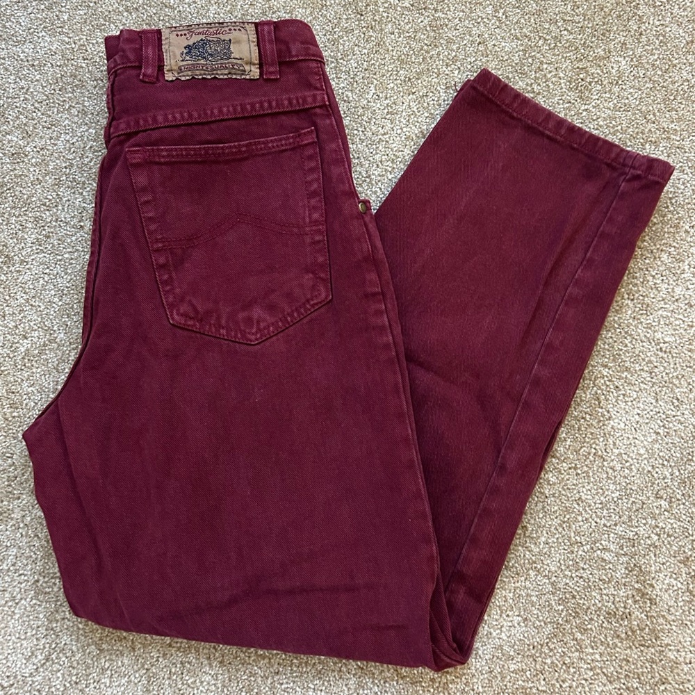 Vintage Maroon Jeans
